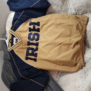 Notre Dame windbreaker pullover sweatshirt